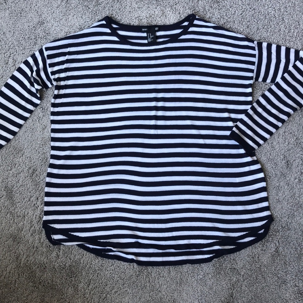 H&M long sleeve striped top